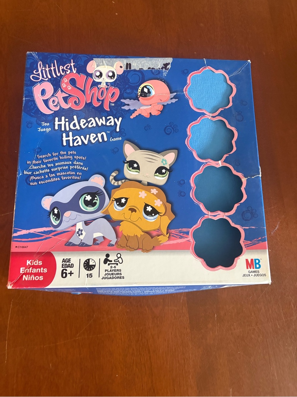 Littlest Pet Shop Hideaway Haven Game Box - Bright Blue with Pink Accents